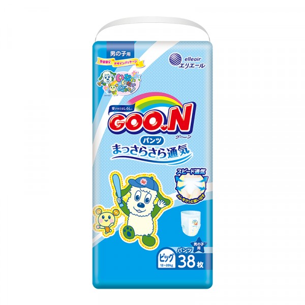 Sauskelnės-kelnaitės GOO.N PBL boy 12-20 kg 38 vnt.