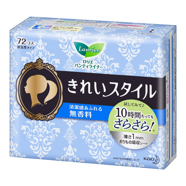 "Laurier" Panty Liners Fragrance-Free,  14 cm,  Beautiful Style,  72 psc Without Wings