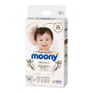 Sauskelnės MOONY Natural M 6-11 kg