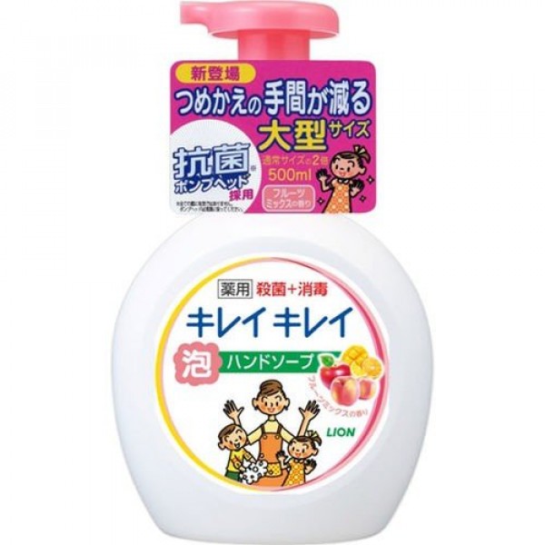 Medicated hand soap Lion KireiKirei 500 ml Vaisių aromato, putojantis skystas muilas
