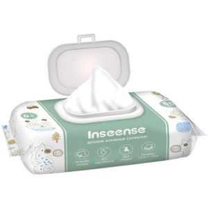 Drėgnos servetėlės vaikams Inseense su Aloe Vera 88 vnt.