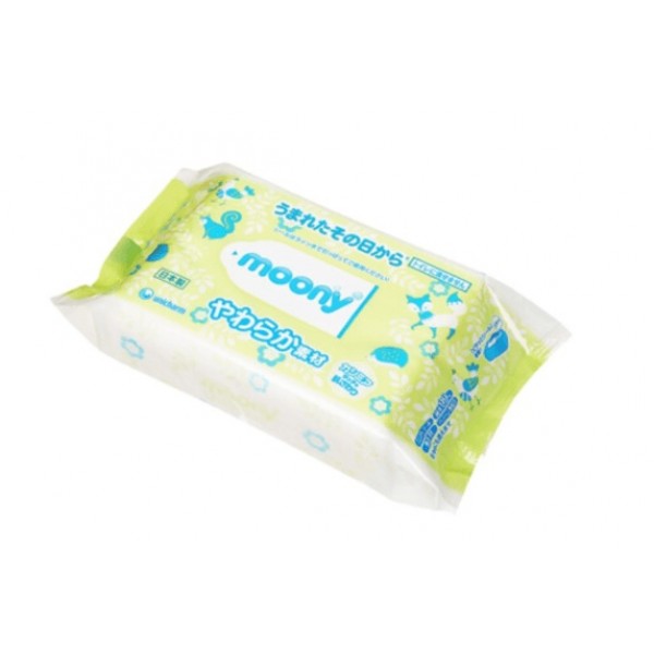 Drėgnos servetėlės Moony 1 paketas*80 vnt.