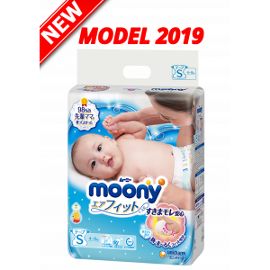 Sauskelnės Moony S 4-8 kg, 2019 metų modelis